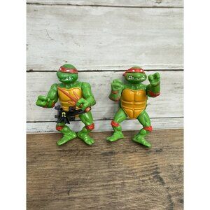 TMNT Raphael Lot of 2 Vintage Ninja Turtles Figures 1988